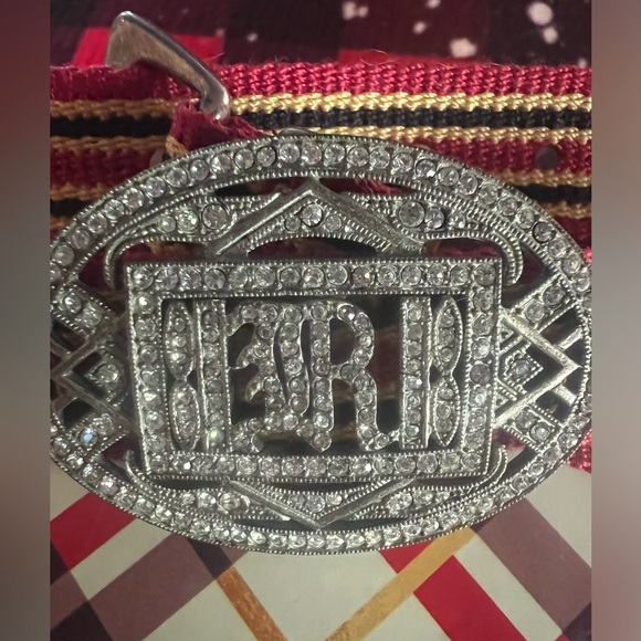 Rugby by Ralph Lauren Crystal Embellished Logo Plaque Ribbon Wrap Bracelet - Picture 7 of 17